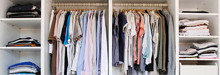 Inside of a closet