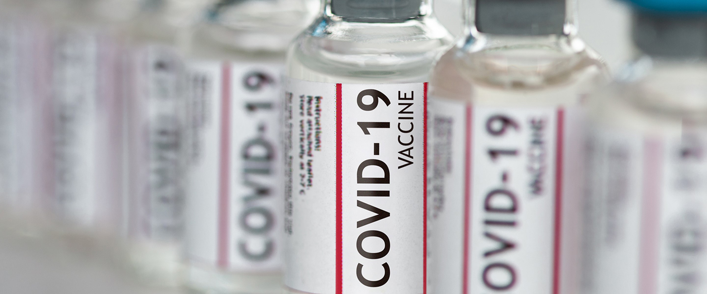 Vials marked COVID-19 Vaccine