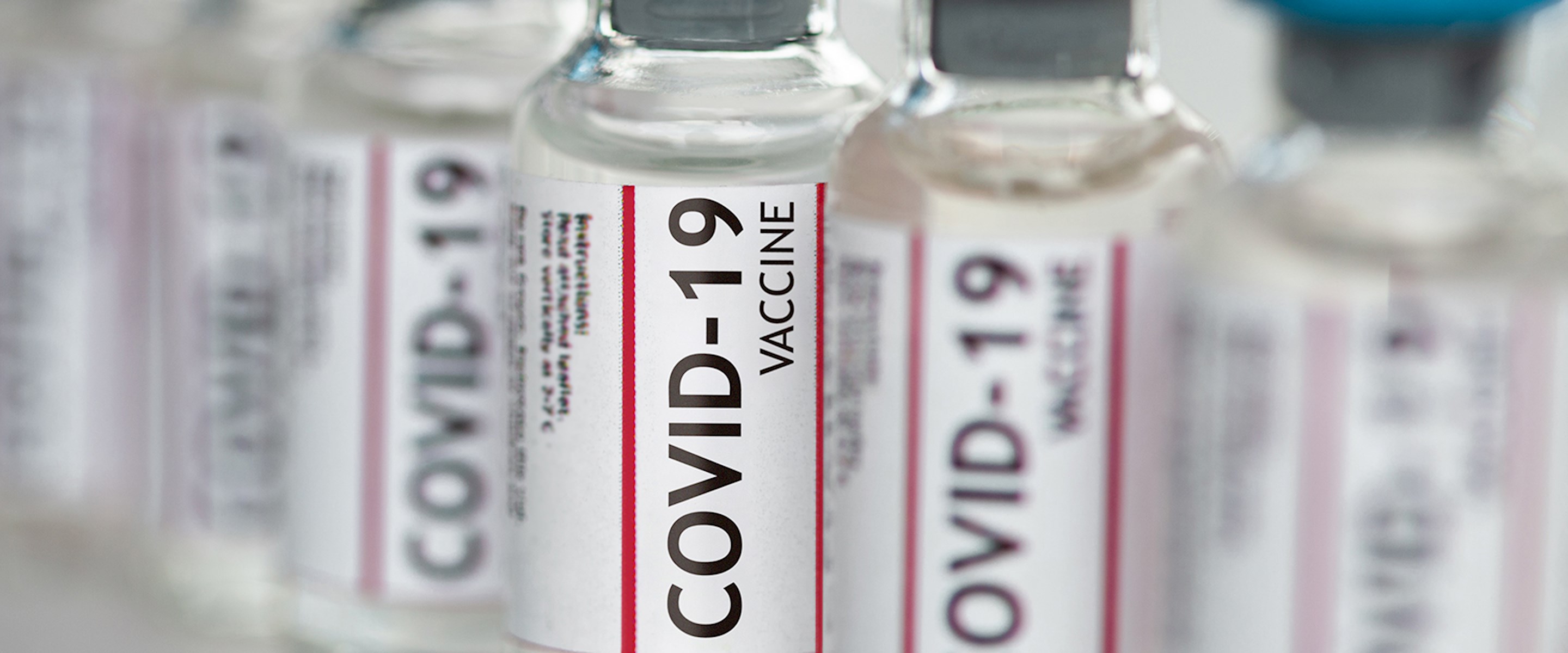 Vials marked COVID-19 Vaccine
