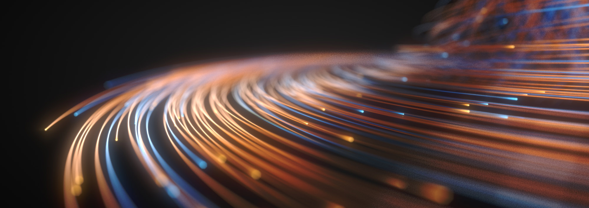 Swirl of digital lines