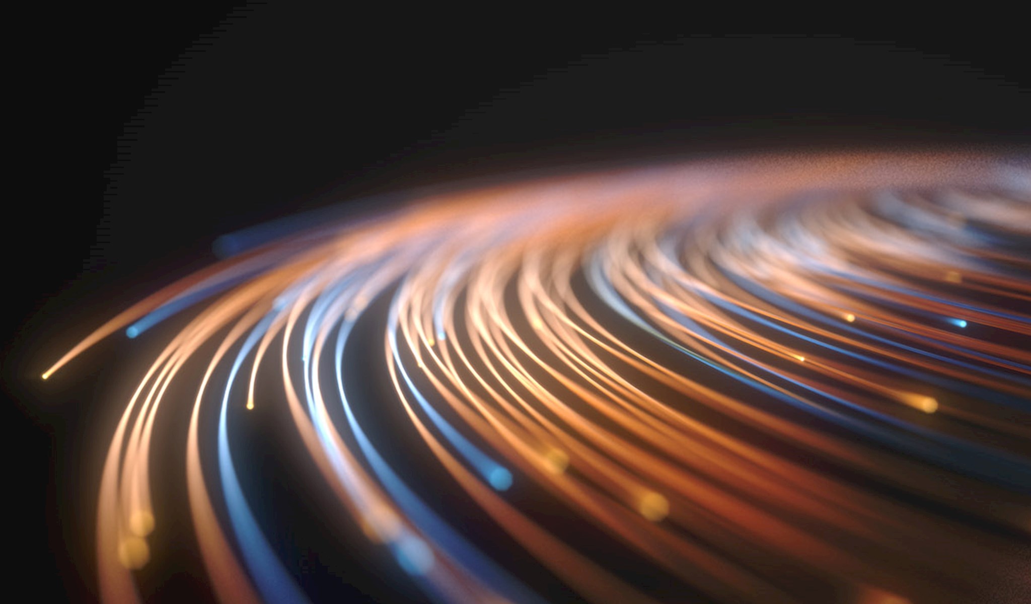 Swirl of digital lines