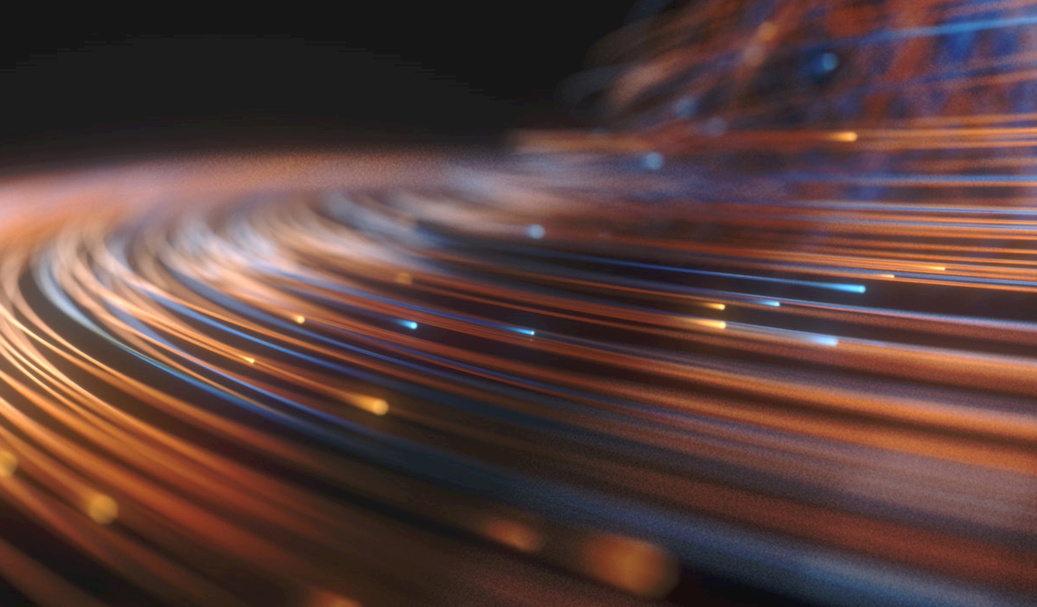 Swirl of digital lines