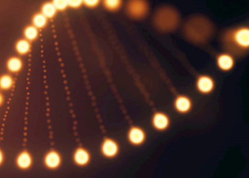 Glowing DNA strand