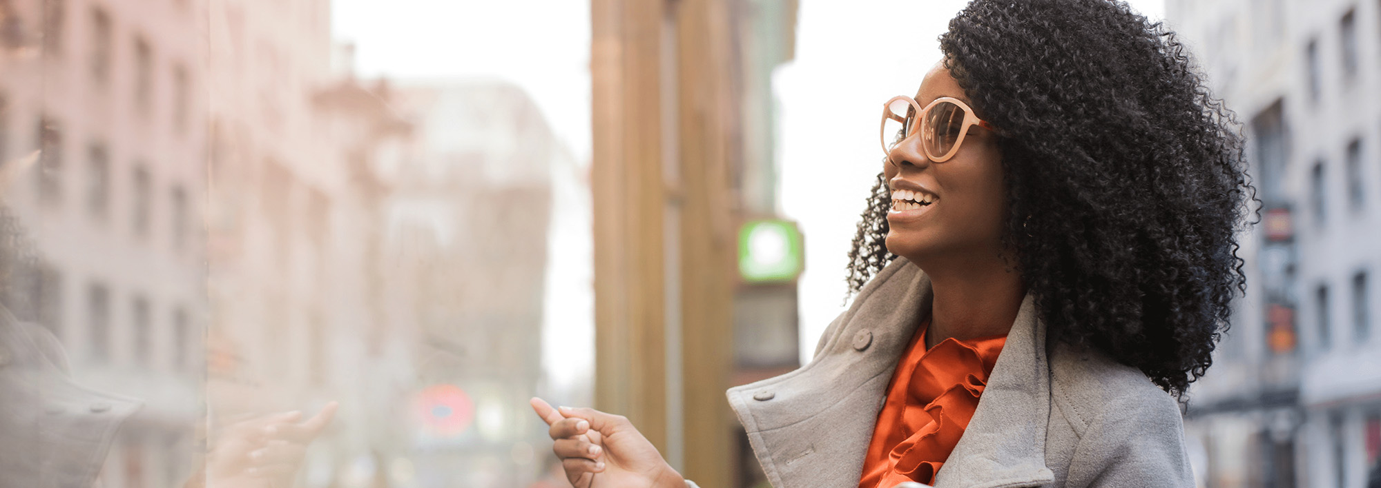 Woman on a city street