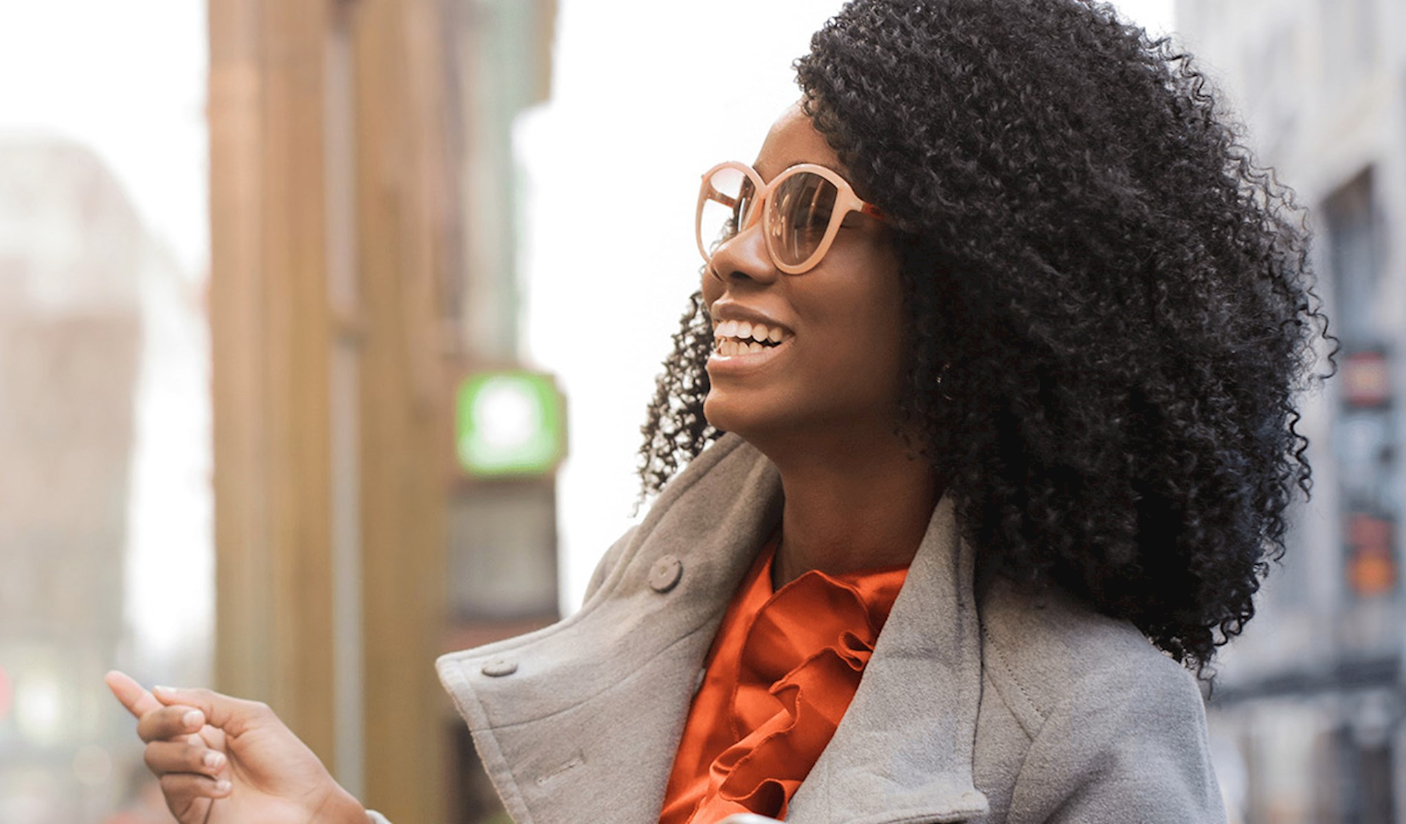 Woman on a city street