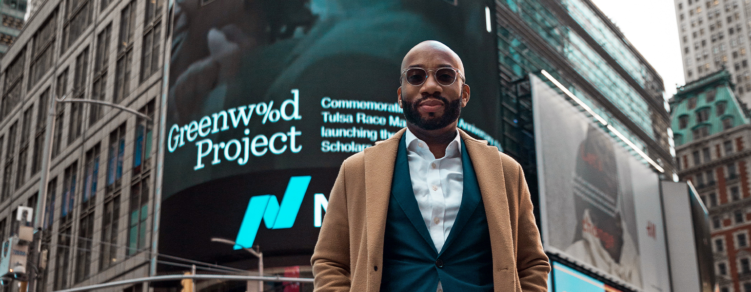 Kwesi Smith in Times Square