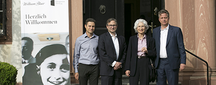 Outside the Anne Frank Educational Centre in Frankfurt, Germany