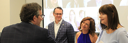 John Ettelson, Brent Gledhill, founders of GenderCool Jennifer Grosshandler and Gearah Goldstein (image)