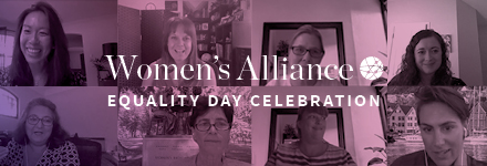 Collage of photos from the Women's Alliance Equality Day Celebration