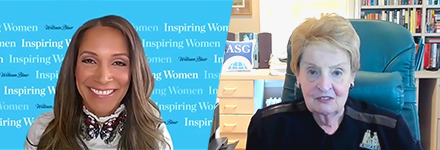 Ellen-Blair Chube and Dr. Madeleine Albright