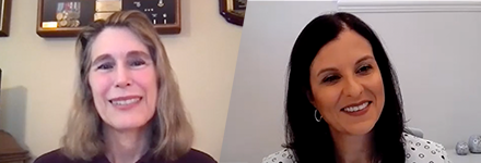 Vice Admiral Sandra Stosz (left) and Cissie Citardi, William Blair general counsel