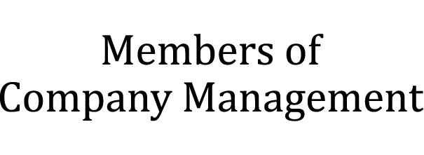 Members of Company Mangement