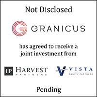 Granicus (logo) has agreed to receive a strategic investment from Harvest Partners (logo) and Vista Equity Partners (logo)