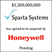 Sparta Systems (logo) has agreed to be acquired by Honeywell (logo)
