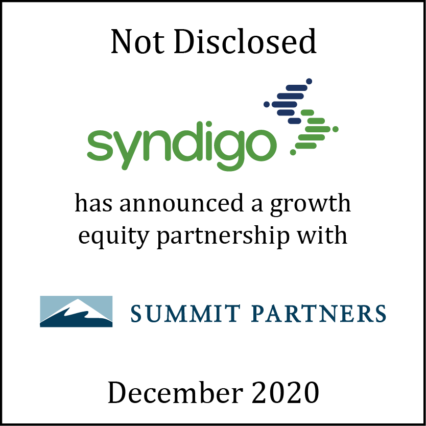 Syndigo (logo) has announced a growth equity partnership with Summit Partners (logo)