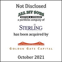 All My Sons (logo), a portfolio company of Sterling (logo), has agreed to be acquired by Golden Gate Capital (logo)