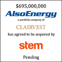 AlsoEnergy (logo) Has Agreed to be Acquired by Stem (logo)