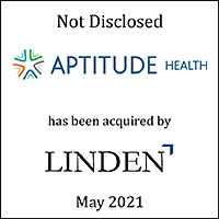 Aptitude Health (logo) has agreed to be acquired by Linden (logo)