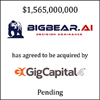 BigBear (logo) has agreed to be acquired by GigCapital4 (logo)