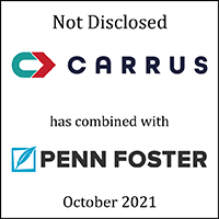 Carrus (logo) has been combined with Penn Foster (logo)