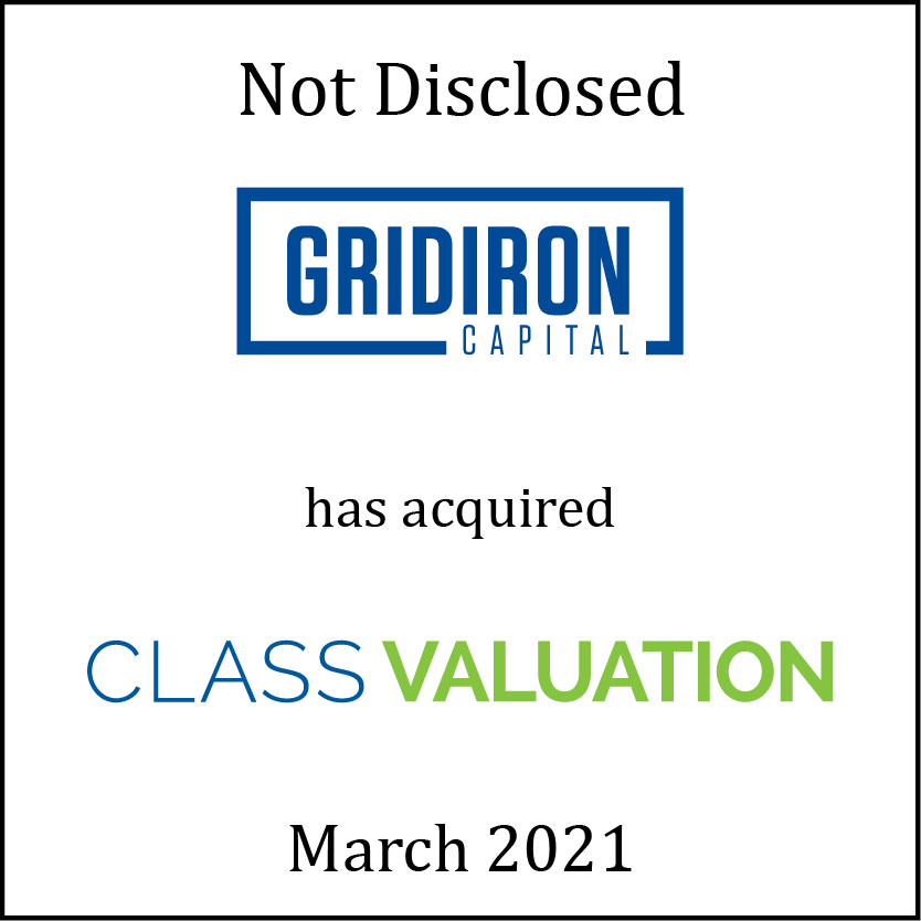 Gridiron Capital (logo) has agreed to acquire Class Valuation (logo)