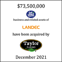 Eat Smart (logo) business and related assets of Landec (logo) have been acquired by Taylor Farms (logo)