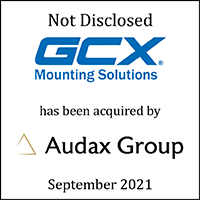 GCX Mounting Solutions (logo) has agreed to be acquired by Audax Group (logo)