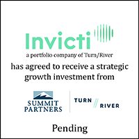 Invicti Security (logo) has Agreed to Receive a Strategic Growth Investment from Summit Partners (logo) and Turn River (logo)