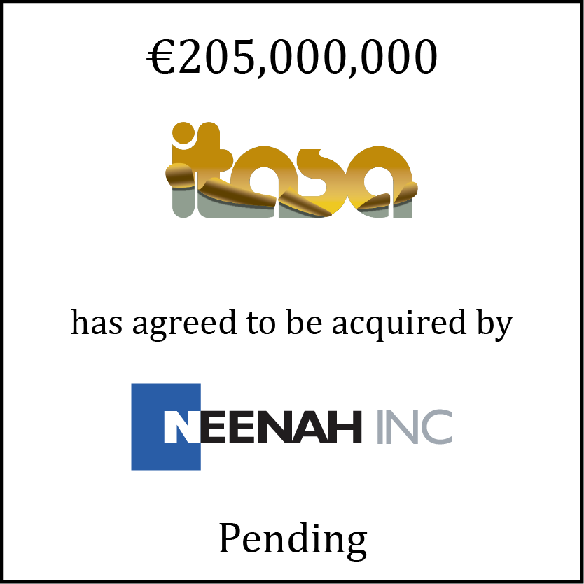 Itasa (logo) has agreed to be acquired by Neenah Inc (logo)