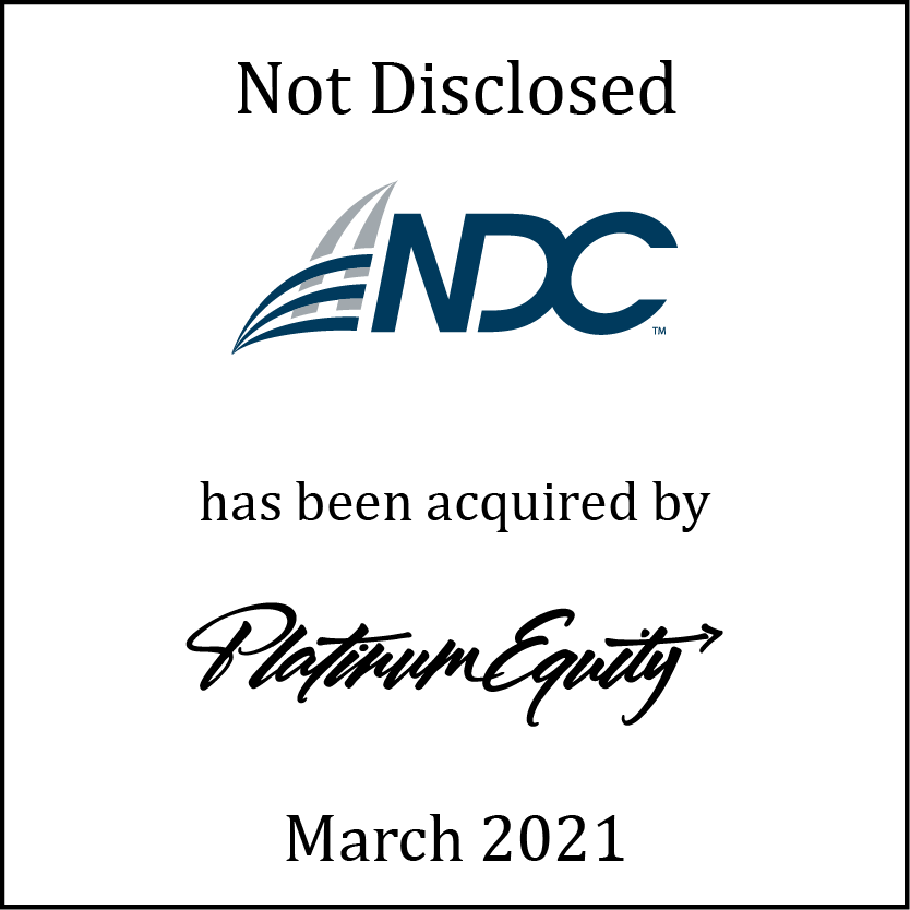 NDC (logo) Has Been Acquired by Platinum Equity (logo)