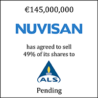Nuvisan (logo) has agreed to sell 49% of its shares to ALS (logo)