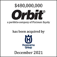 Orbit Irrigation (logo) Has Agreed to be Acquired  by Husqvarna Group (logo)