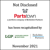 Partstown (logo) has been recapitalized by LGP (logo) and Berkshire Partners (logo)