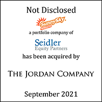 Sunny Sky (logo) Has Been Acquired by The Jordan Company (logo)