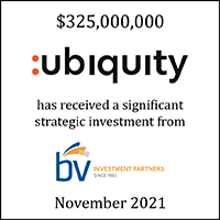 Ubiquity (logo) Has Received a Significant Strategic Investment from BV Investment Partners (logo)