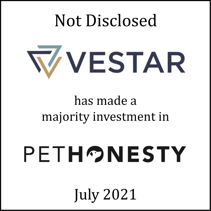 Vestar Capital Partners (logo) Has Made a Majority Investment in PetHonesty (logo)