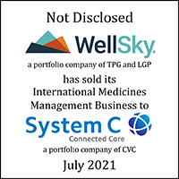 WellSky Corporation (logo), a portfolio company of TPG and LGP, has sold its International Medicines Management Business to System C (logo), a portfolio company of CVC