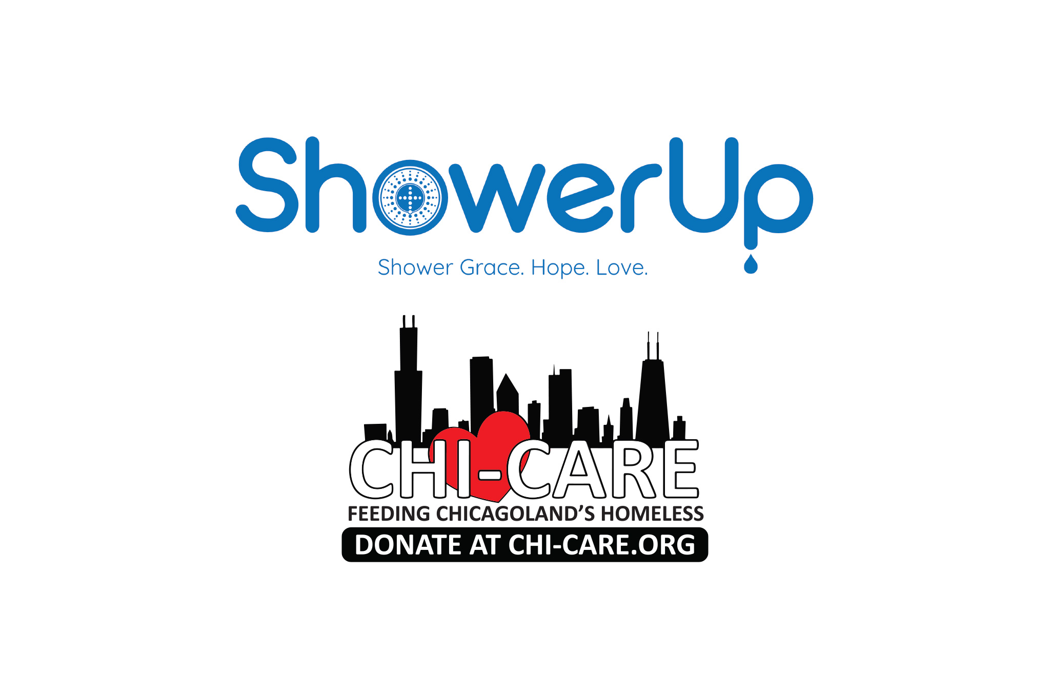 Shower Up and Chi-Care logos
