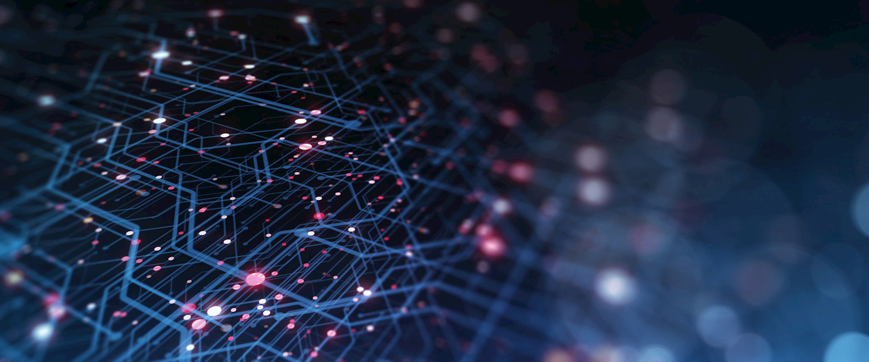 Abstract blue digital lines