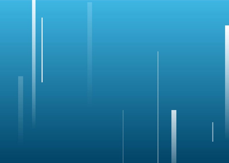 White bars on a blue background