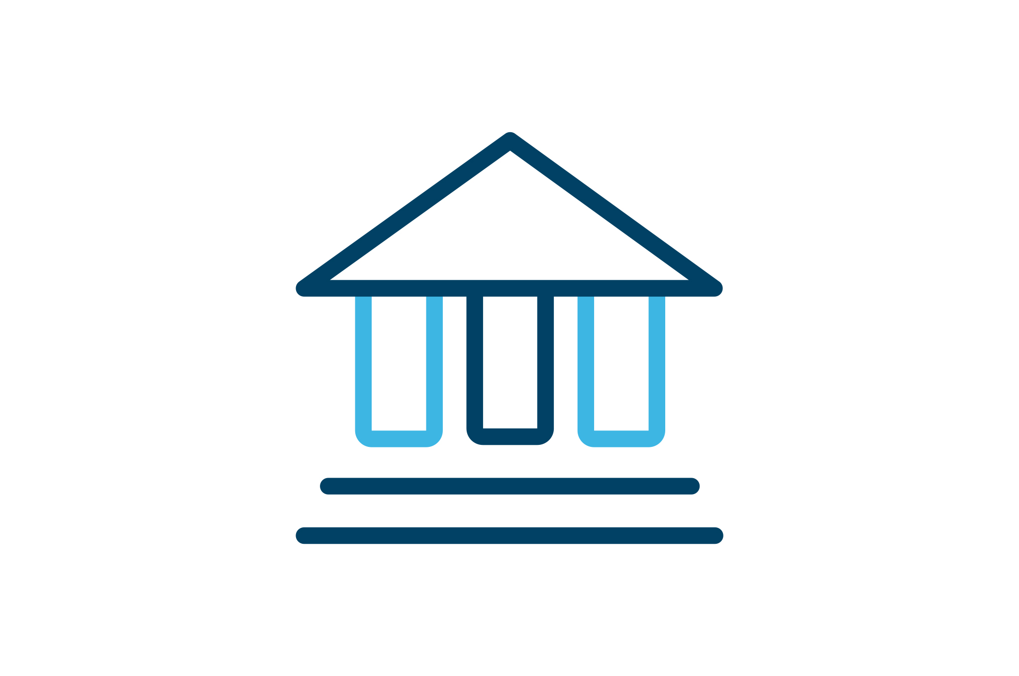 Building with pillars icon