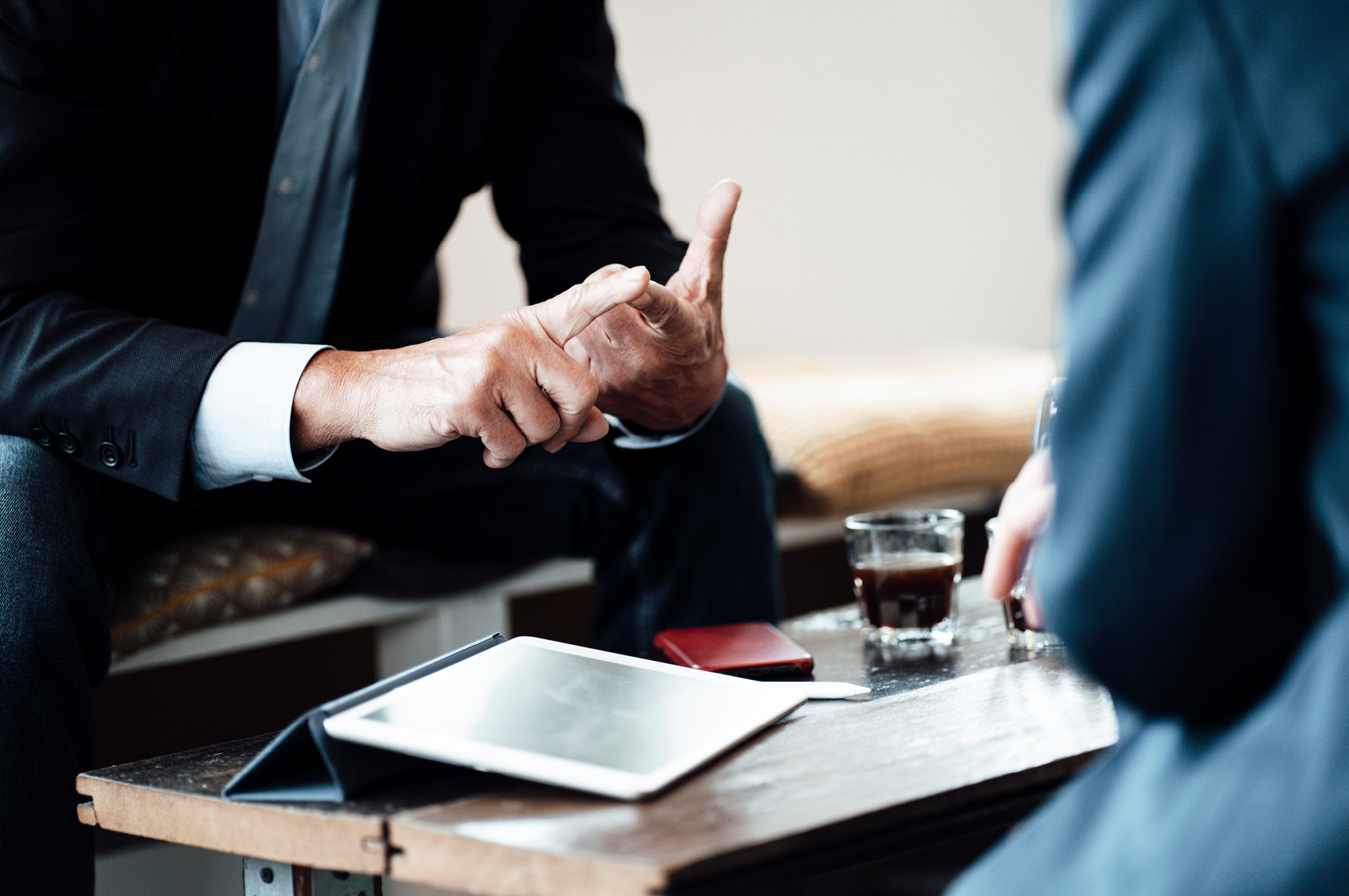 Closeup of a man's hands