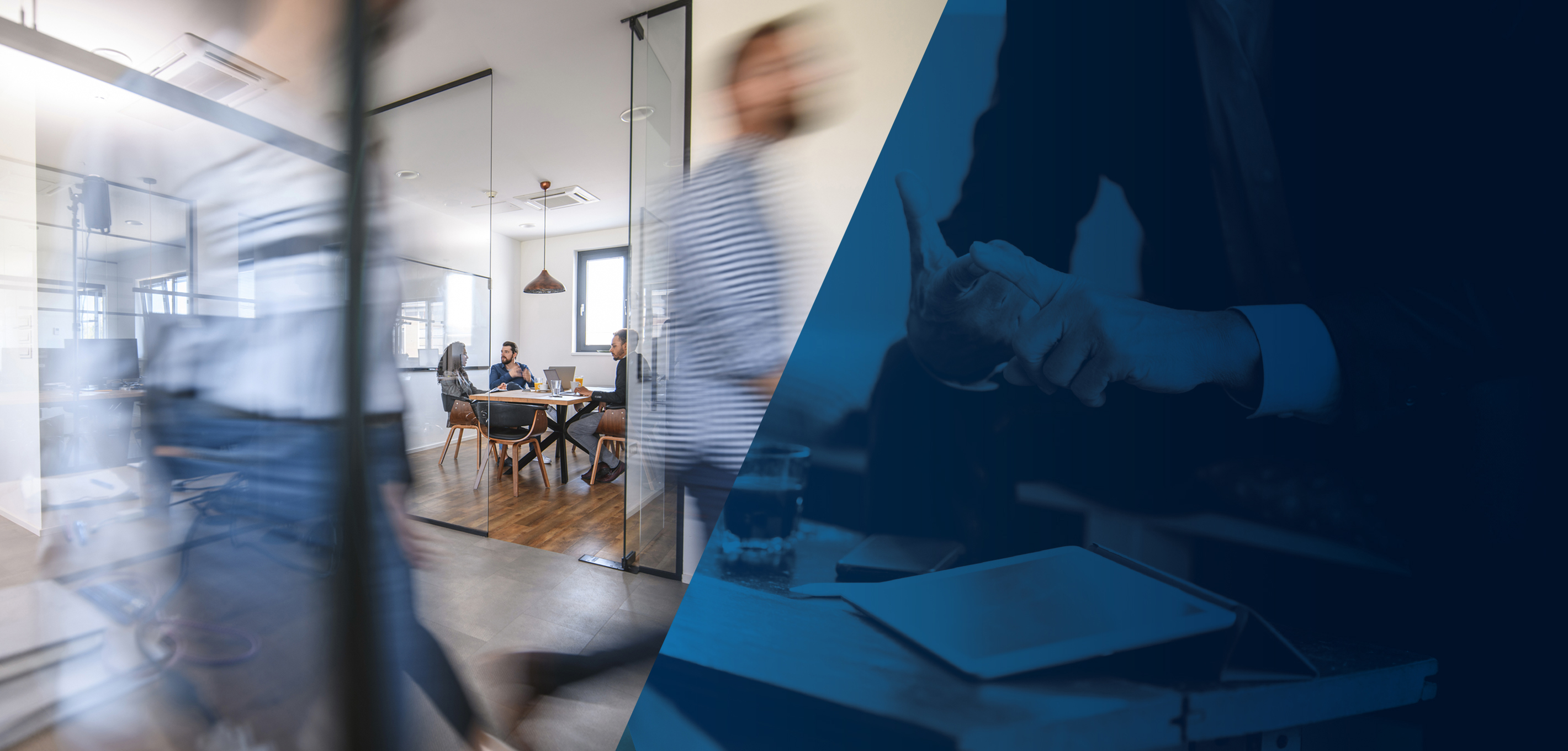 Photos of people in an office setting