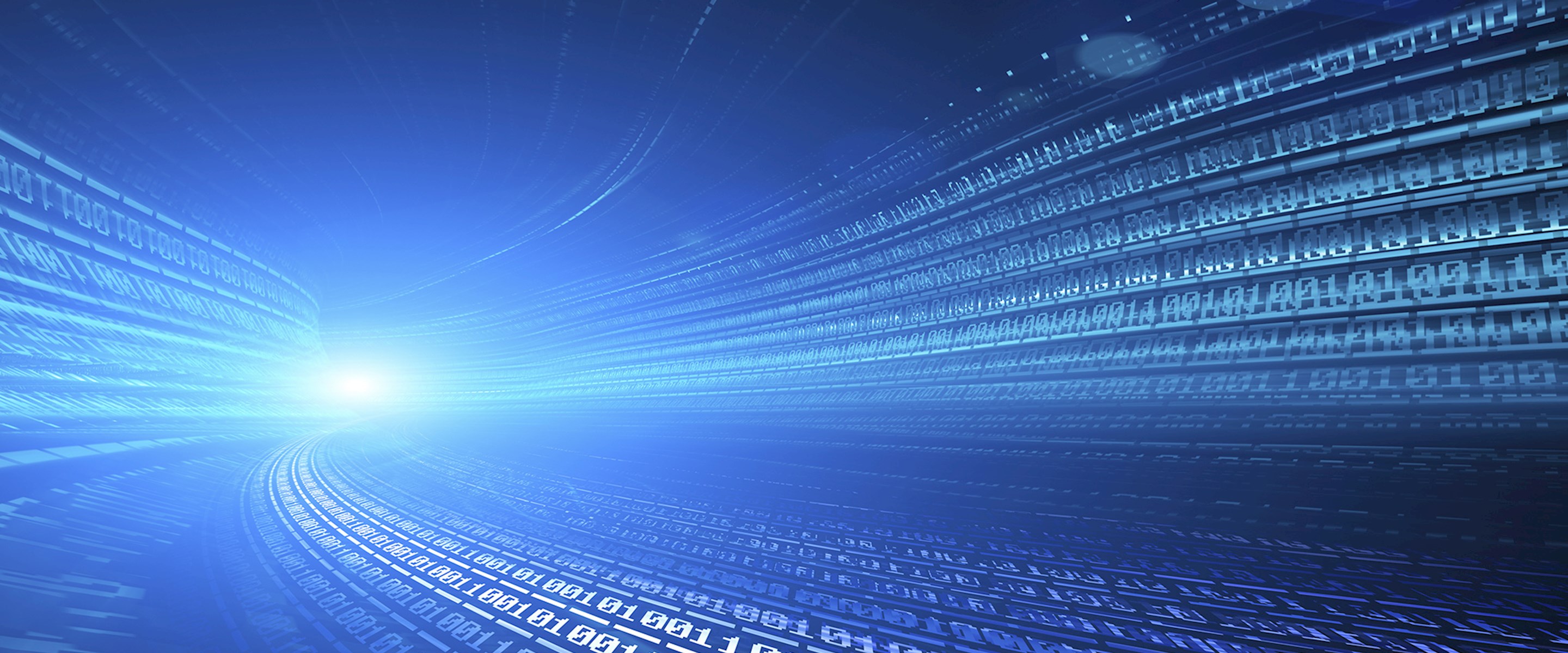 Abstract blue digital lines