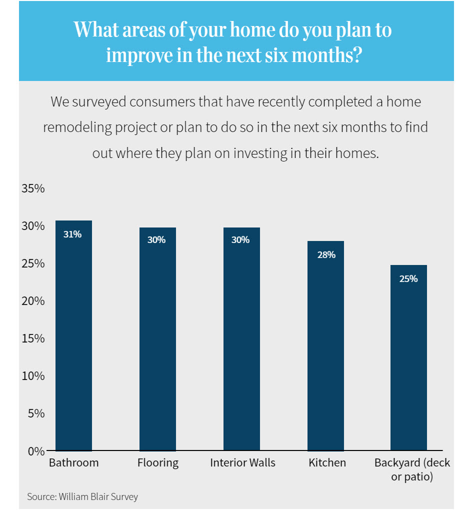 What areas of your home do you plan to improve in the next six months?