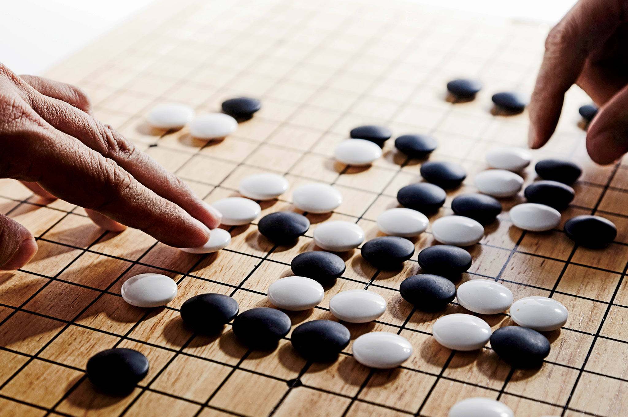 Game pieces on a board