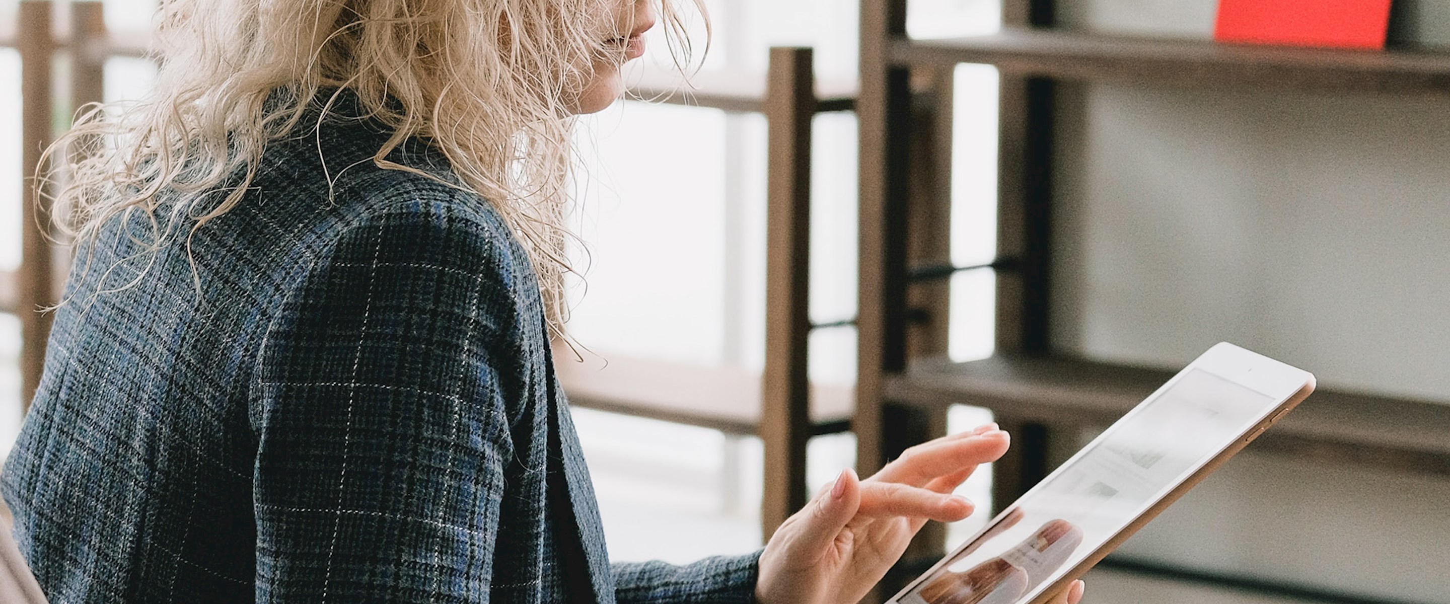Woman on tablet