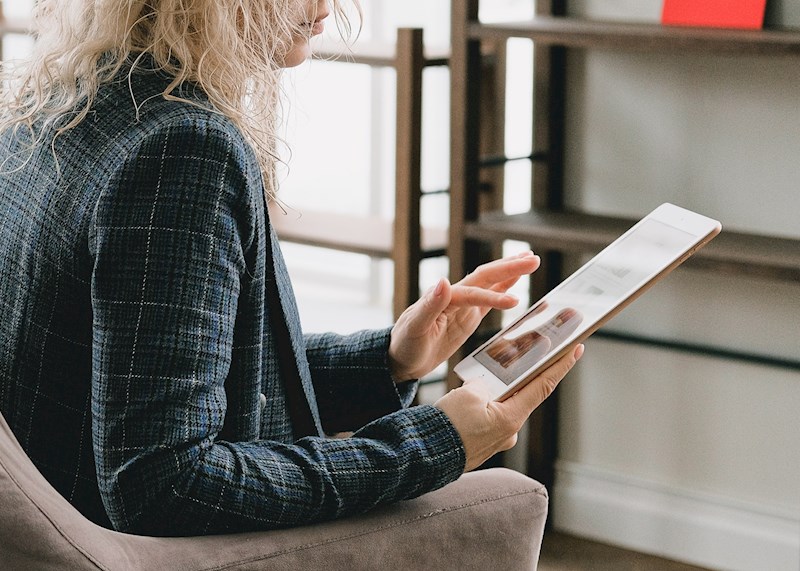 Woman on tablet