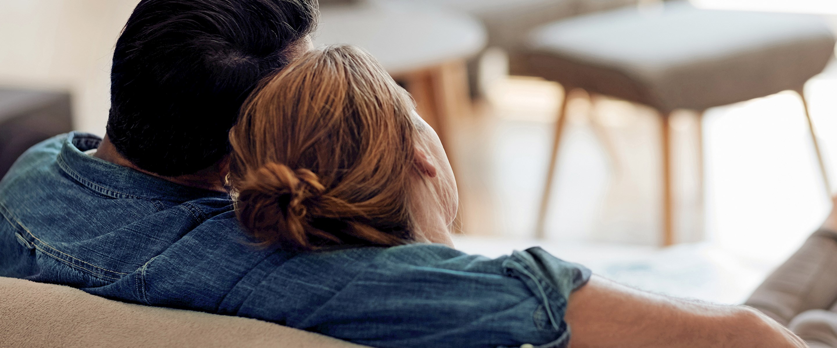 A couple on the sofa