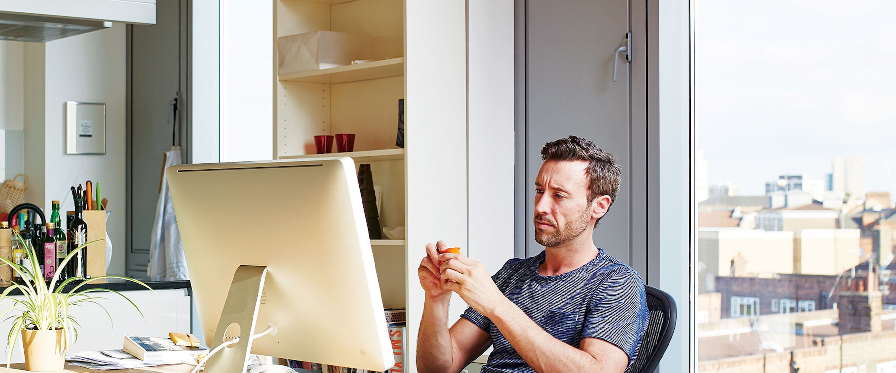 Man at his computer